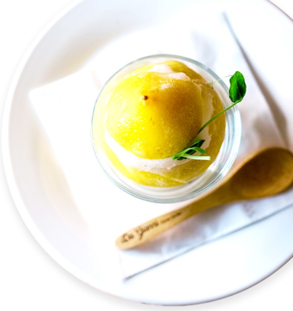 Italian lemon sorbet